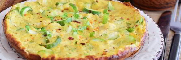омлет с огурцами