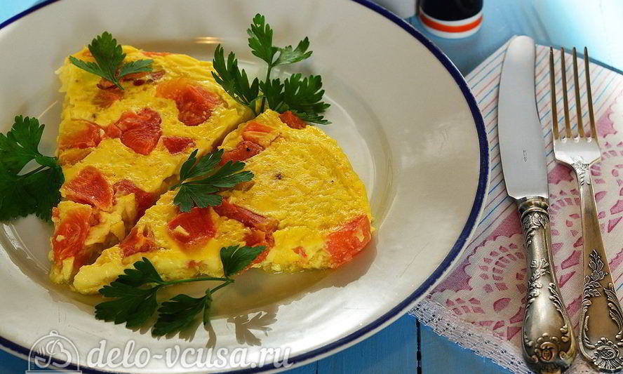 Рецепт омлета с овощами в духовке