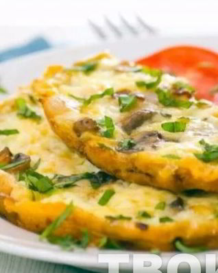 Омлет с шампиньонами