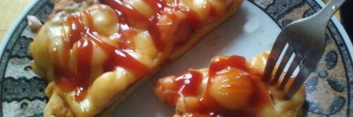 Омлет с сыром и сосисками