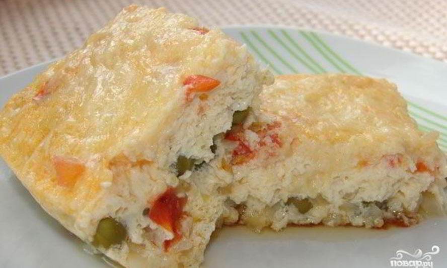 Рецепт омлета с сырома в мультиварке