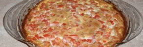 омлет с ветчиной и помидорами