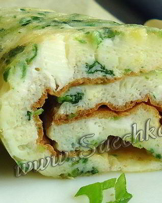 Омлет с зеленью