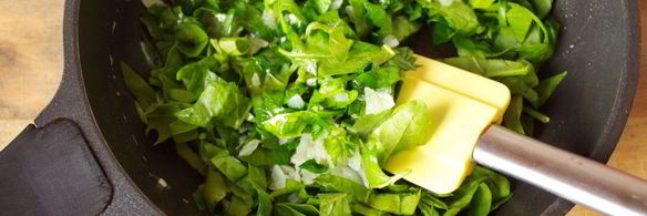 омлет со шпинатом