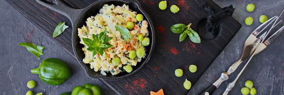 омлет со шпинатом