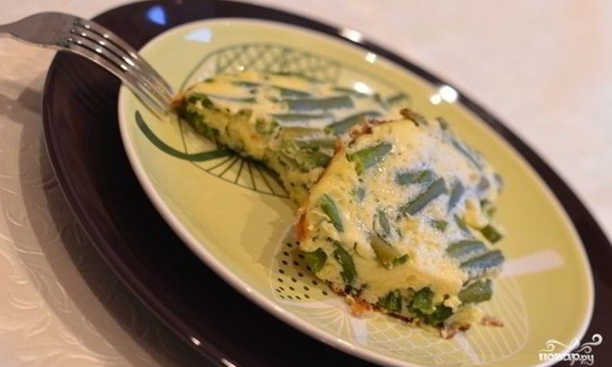 Рецепт омлета со спаржевой фасолью