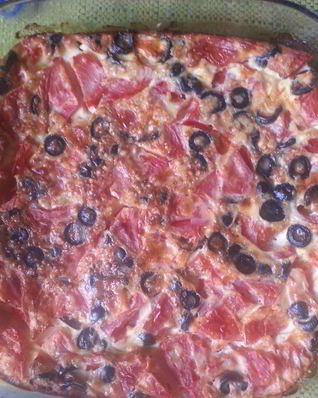 Омлет в духовке с мукой