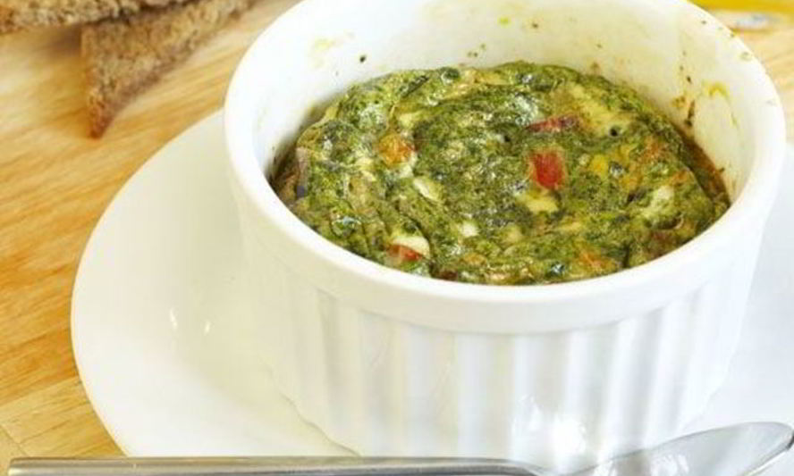 Рецепт витаминного омлета со шпинатом