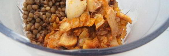 паштет из чечевицы и грибов