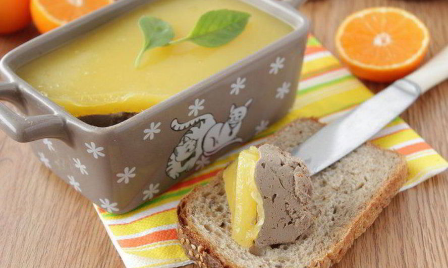 Рецепт паштета из печени с апельсиновым желе