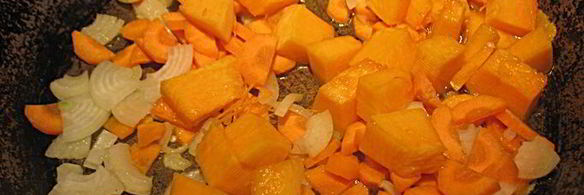 печеночный куриный паштет с тыквой и овощами