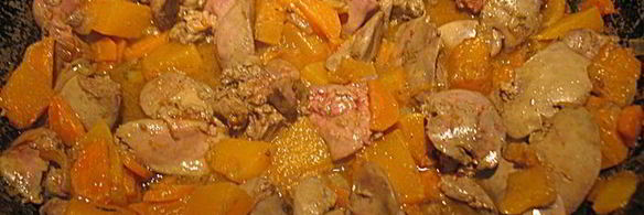 печеночный куриный паштет с тыквой и овощами