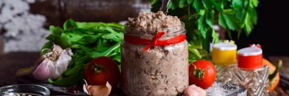 постный паштет из фасоли с грибами