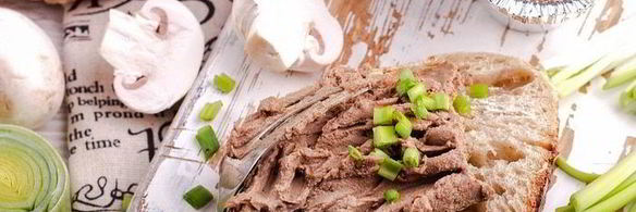 запеченный печеночный паштет с грибами