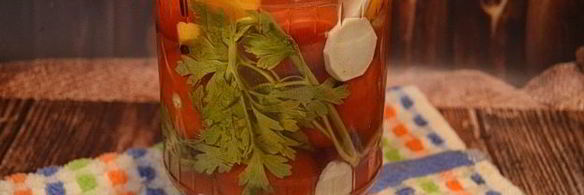 помидоры с петрушкой на зиму