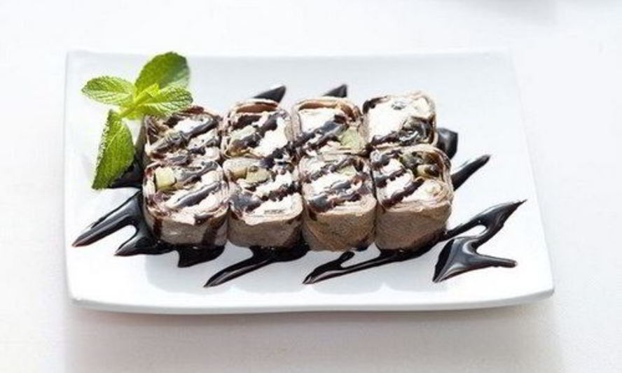 Рецепт банановых роллов в темном шоколаде