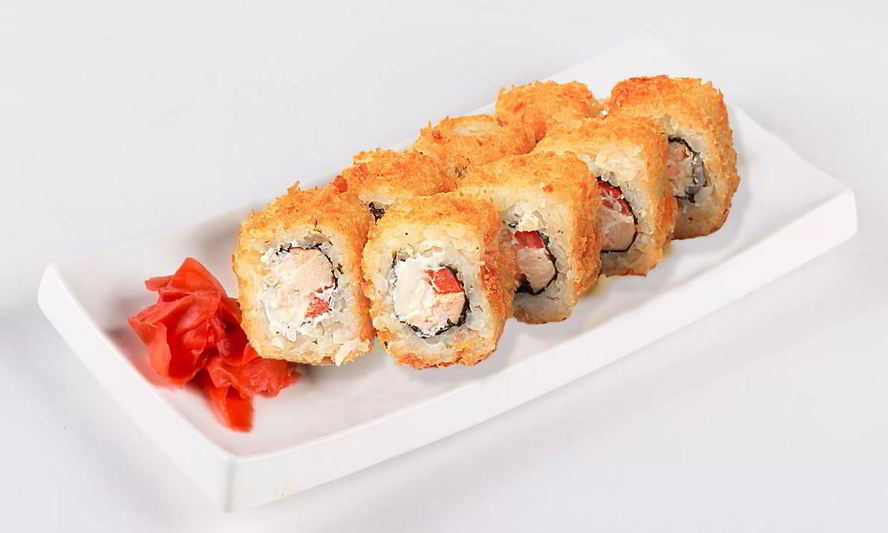 Рецепт горячих роллов с семгой и болгарским перцем