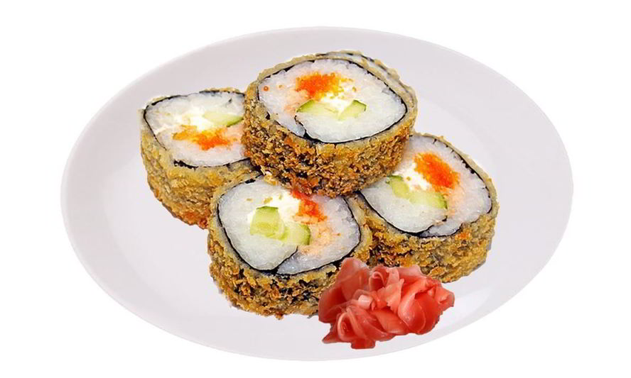 Рецепт горячих роллов с семгой и икрой