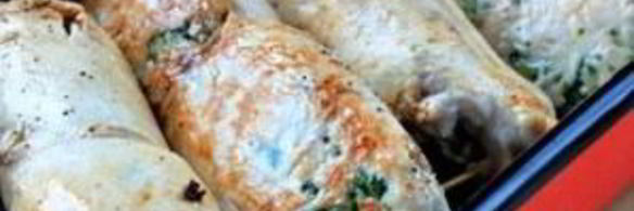 куриные роллы, фаршированные брокколи и сыром