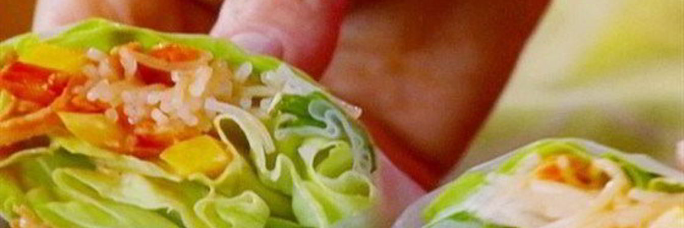 Овощные роллы с майонезом чили