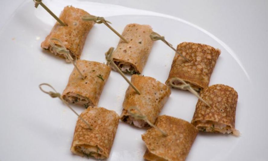 Рецепт роллов из гречневых блинов с креветками