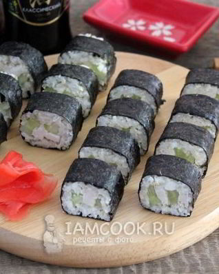 Роллы с бурым рисом