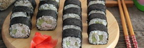 роллы с бурым рисом