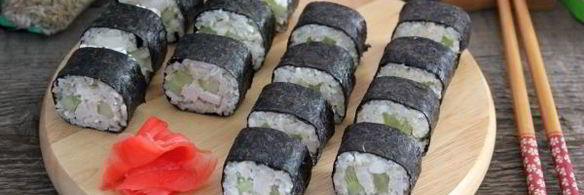 роллы с бурым рисом