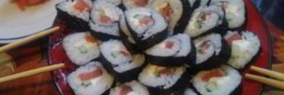 роллы с форелью и сливочно-творожным сыром