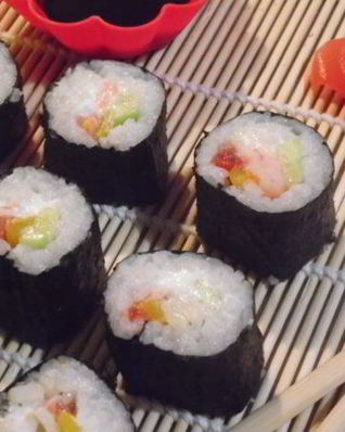 Роллы с креветками