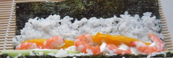 роллы с креветками