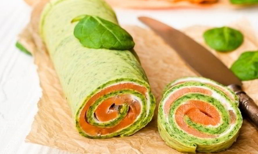 Рецепт шпинатных роллов с рыбой