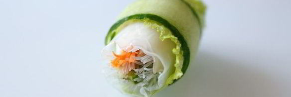 спринг-роллы с кальмарами и тунцом