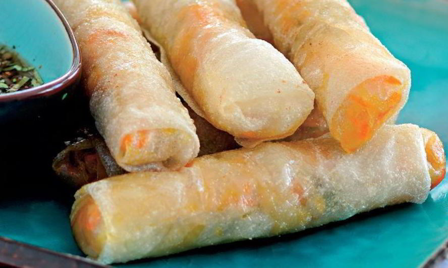 Рецепт спринга-роллов с крабами и свининой