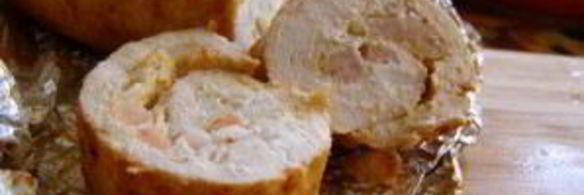 куриный рулет с креветками