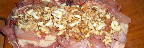 куриный рулет с орехами