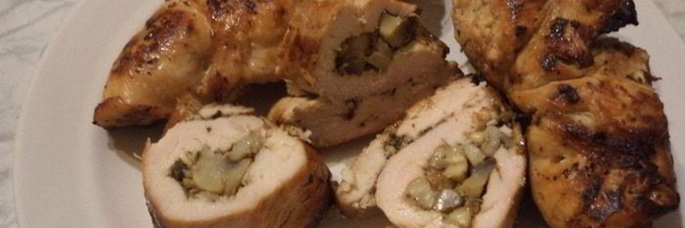 Куриные рулетики с грибами