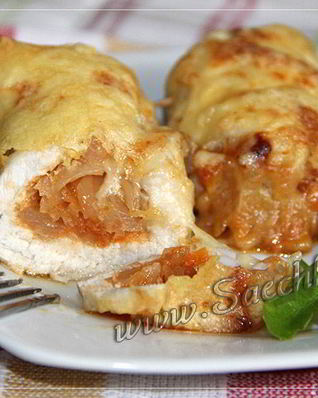 Куриные рулетики с капустой