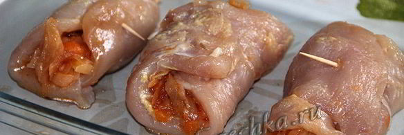 куриные рулетики с капустой