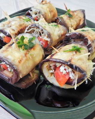 Овощные рулетики с творогом