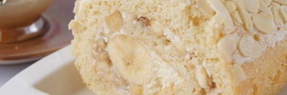 рулет бисквитный банановые чудеса за полчаса