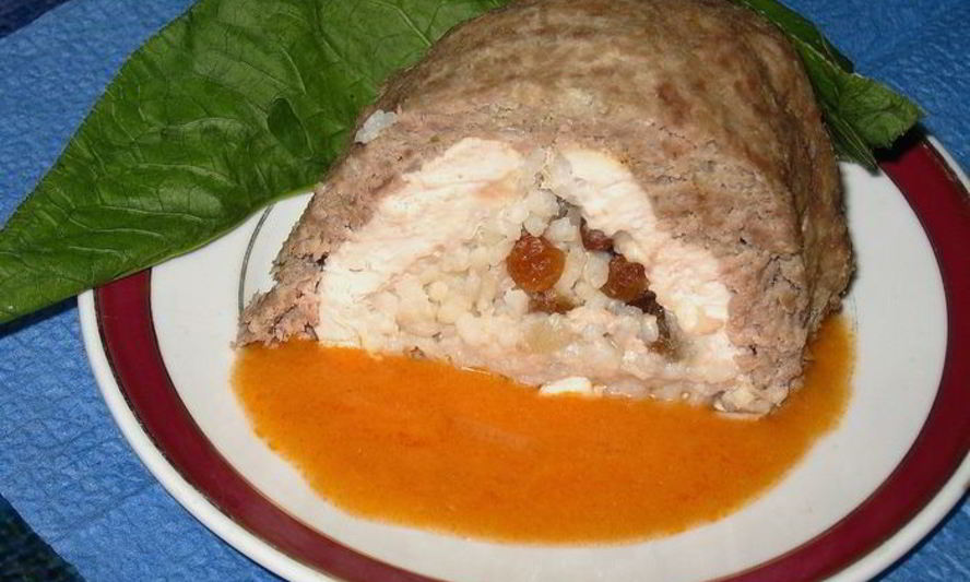 Рецепт рулета из баранины с куринным филе