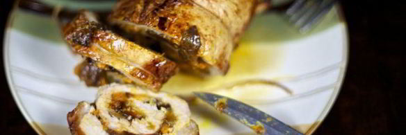 рулет из свинины с овощами