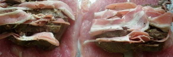 рулет сердечный поросенок