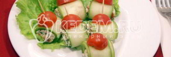 рулетики из огурцов с начинкой