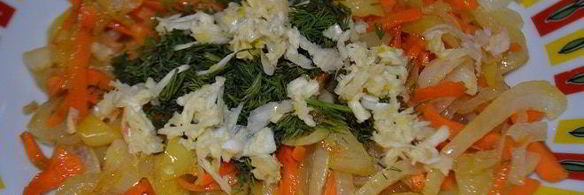 рулетики из скумбрии с овощами