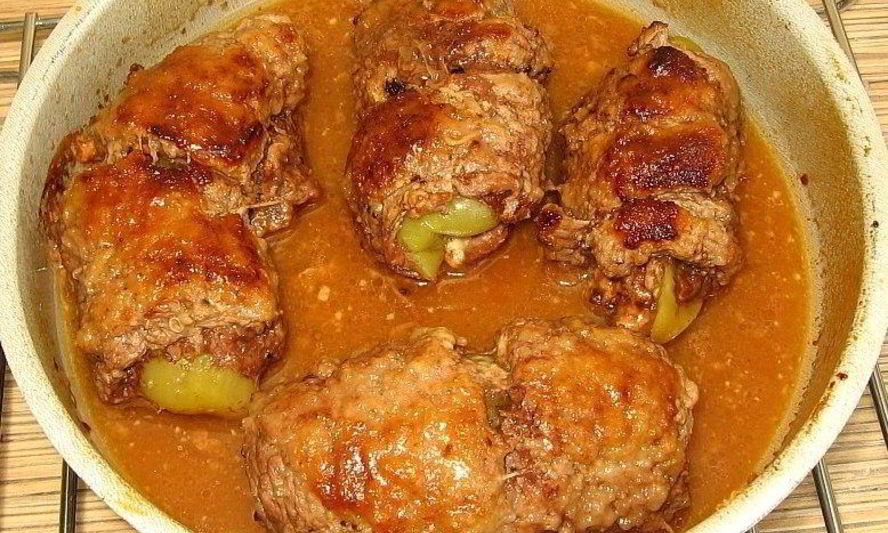 Рецепт рулетов из говядины в духовке