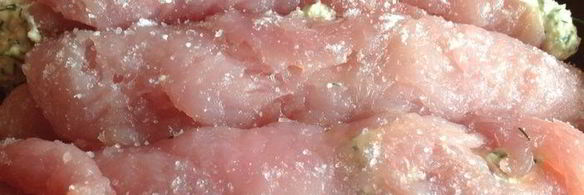 рулеты из индейки с творогом и зеленью