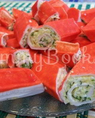 Рулеты из крабовых палочек