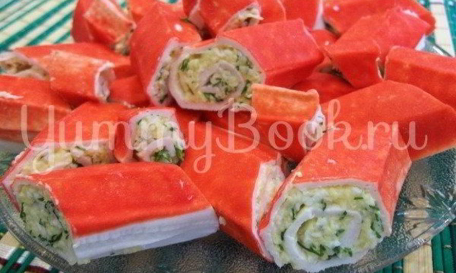 Рецепт рулетов из крабовых палочек